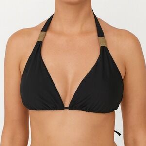 RYGY Statia Ebony 05 Black String Bikini‎ Top Medium Swimwear Adjustable